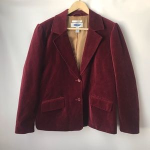 Old Navy Burgundy Velvet Blazer
